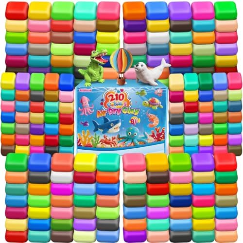 ESSENSON Air Dry Clay 210 Colors, Modeling Clay for Kids by ESSENSON