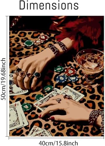 Paint by Numbers Kit for Adults,Leopard Disco Paint by Number 16x20 In - Image 3