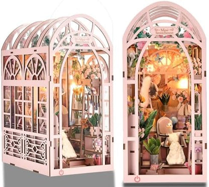 TOYQI Book Nook Kit, DIY Miniature Dollhouse Kit for Adults and Teens by TOYQI