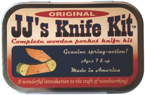 JJ’s Knife Kit Original Wooden Pocket Knife Making Kit | Perfect Beginner Knife Making Kit To Teach Knife Safety | Canoe Style Toy Knife | Ages Seven And Up | Made In The USA by Unknown
