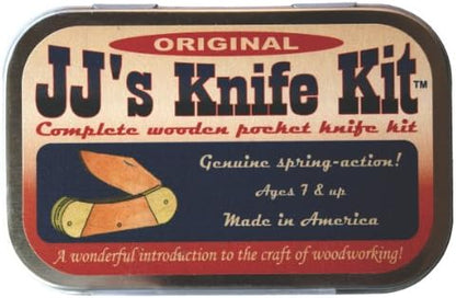JJ’s Knife Kit Original Wooden Pocket Knife Making Kit | Perfect Beginner Knife Making Kit To Teach Knife Safety | Canoe Style Toy Knife | Ages Seven And Up | Made In The USA by Unknown