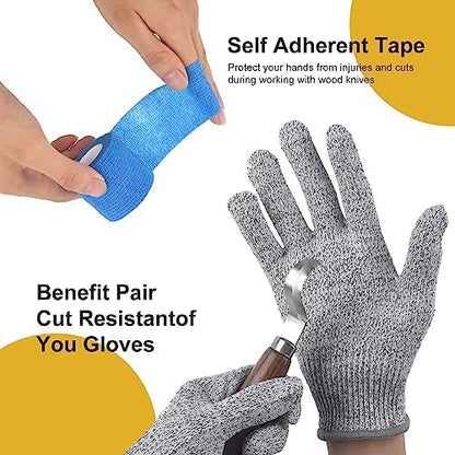 Wood Carving Kit, Wood Carving Tools Set with Wood Carving Knives Detail Knives Blocks Gloves Whittling Kit for Beginners Adults Kids Woodworking Tools for Spoon, Bowl, Kuksa Cup (26PCS) - Image 5