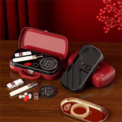FKOG Retro Green Sewing Project Kit, 151 Pcs Sewing Kit with Portable Retro Hard-Shell Case, 18 Multicolor Thread Spools, Needles, Buttons, and Accessories (Used Green) - Image 7