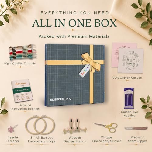 Bradove Beginner Embroidery Kit for Adults and Kids - Image 4