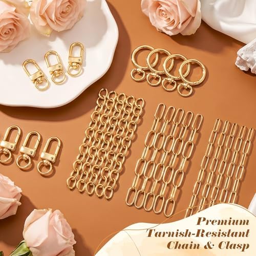 Ecoofor 400Pcs Charms Lip Gloss Keychain Making Kit, DIY Craft Supplies with Charms, Key Hooks, Jump Rings, Lobster Clasps, Chains & Tools, Jewelry Kit for Custom Keychains, DIY Handmade Gift - Image 2