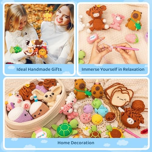 Mewaii Crochet Kit for Beginners, 3 Pack Sea Turtles Craft Set - Image 6