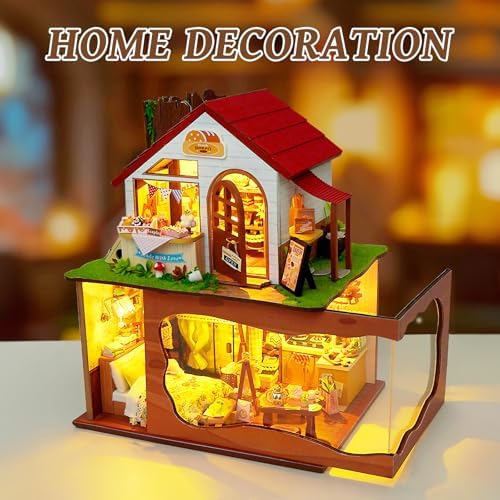 DIY Miniature House Kit, Mini House Building kit with Dust Cover for Adults - Image 6