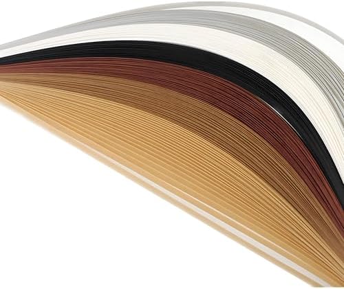 1.5mm Multicolor Quilling Paper Strips Set Quilling Strips 1/16inch-120pc-15.3inch Length-Gradient Paper Strips (Brown) - Image 2