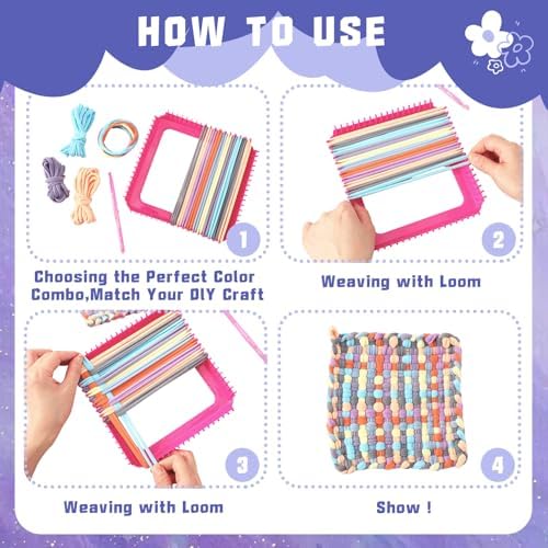 FEBSNOW Weaving Loom Refill Loops 180 Pcs Rainbow Potholder Bands - Image 5