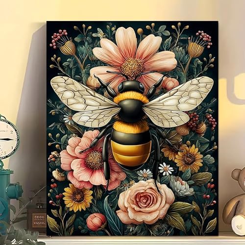 Arttoplus Bee Paint by Numbers Kit for Adults Beginner 16x20 inch - Image 3