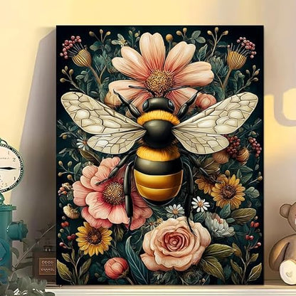 Arttoplus Bee Paint by Numbers Kit for Adults Beginner 16x20 inch - Image 3