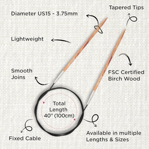 KnitPro Dreamz Fixed Circular Needles 40" (100cm) | US Size 5 (3.75mm) - Image 3