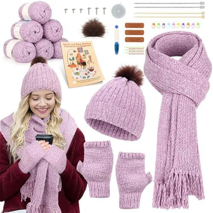 Katech Knitting Kit for Beginners Adults-Beginners Knitting Kit for Kids by Katech