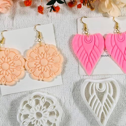 Xaekicr Polymer Clay Cutters Boho Earring Set – 4PCS Clay Cutters for Polymer Clay Jewelry, Mandala Flower and Tribal Shapes, Clay Earring Cutters and Polymer Clay Tools for DIY Craft Making - Image 6