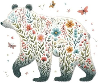 HKLIOPU Stamped Cross Stitch Kits - Animal Floral Embroidery Starter Kit for Adult Beginners, 11CT Needlepoint Cross-Stitch Patterns Dimensions Kit Arts and Crafts 12x16 inch by HKLIOPU