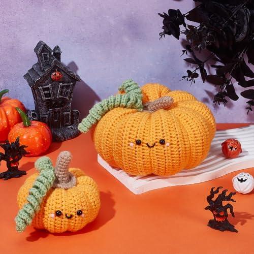 ACRNIGHEET 3Pcs Large Pumpkin Crochet Kit for Adults Beginners Halloween - Image 5