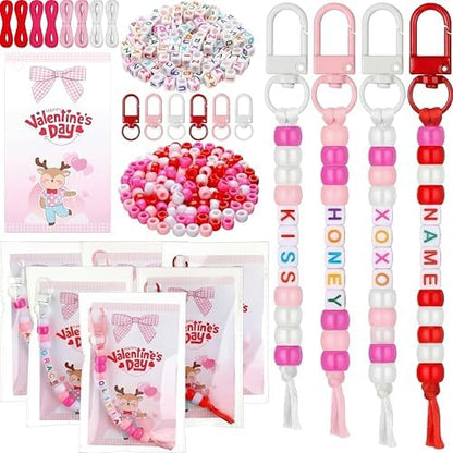 Suncalla 984 Pcs 24 Set Valentines Crafts Keychain Bead DIY Making Kit Gift by Unknown
