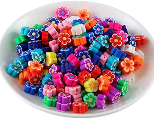 100pcs Mixed Polymer Clay 10mm Spacer Beads for Women Jewelry Making DIY Bracelet Necklace Hair Clip Accessories (Flower) - Image 5
