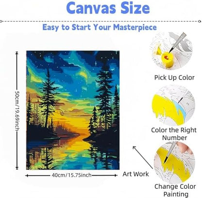 Paint by Numbers Kit for Adults, Starry Tree Adult Paint by Number Kits - Image 2