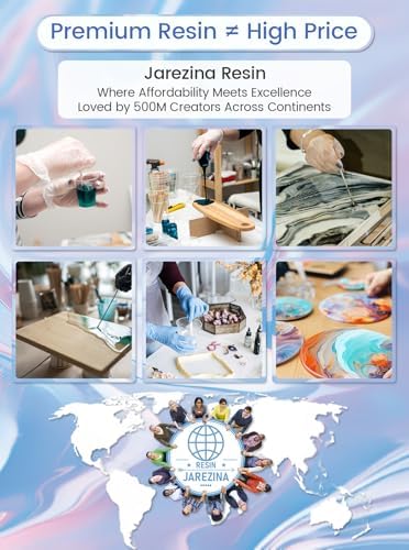Jarezina 64OZ Epoxy Resin Kit, 1:1 Easy Mix Casting Resin for Crafts - Image 4