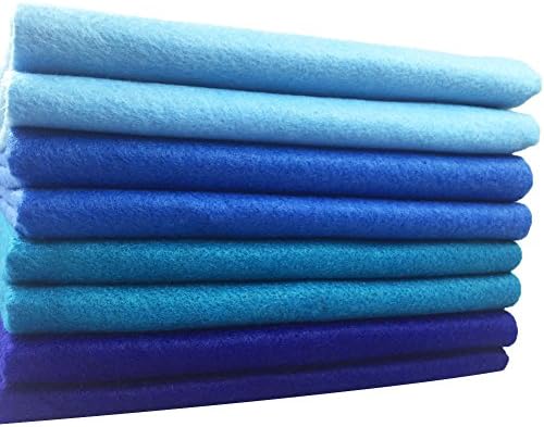 4pcs Thick 1.4mm Soft Felt Fabric Sheet Assorted Color Felt Pack DIY Craft Sewing Squares Nonwoven Patchwork (92x90cm Blue) - Image 6