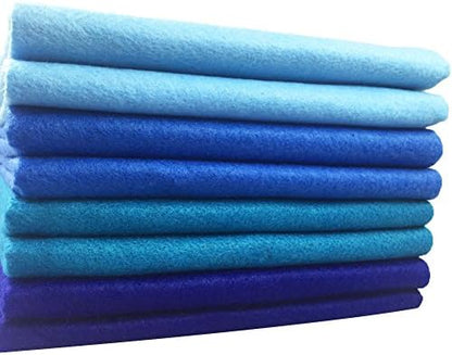 4pcs Thick 1.4mm Soft Felt Fabric Sheet Assorted Color Felt Pack DIY Craft Sewing Squares Nonwoven Patchwork (92x90cm Blue) - Image 6