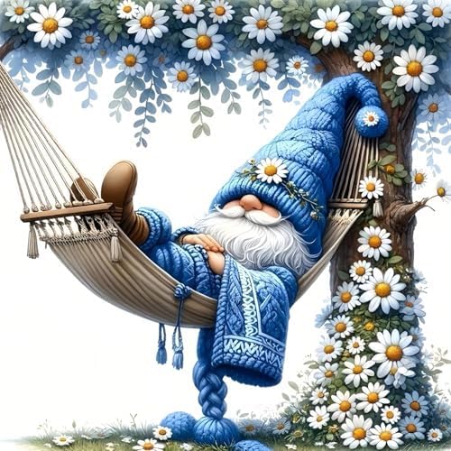 DYAIANGMU Gnome Stamped Cross Stitch Kit for Adults 13.7x13.7 inches by Unknown