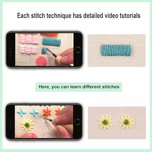 Myfelicity Punch nedle kit,Punch Needle Kits Adults Beginner,Learn Various Needlework Techniques for poking Embroidery - Image 3