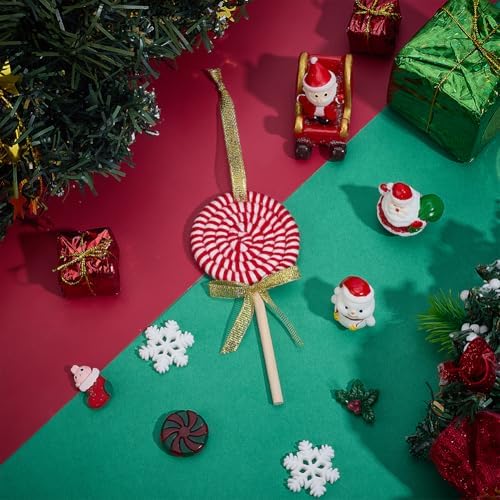 ORIGACH 6 Set DIY Macrame Christmas Lollipop Kits for Adults Beginners Handmade Macrame Lollipop Ornaments with Instruction Tutorial for Christmas Tree Boho Hand Woven Holiday Home Decorations - Image 5