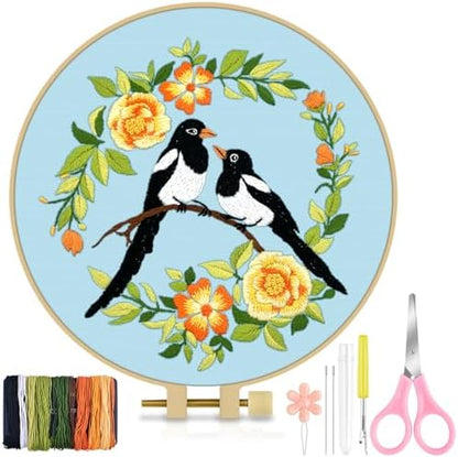 TINDTOP Embroidery Kit for Beginners Adult, Bird Embroidery Kit by TINDTOP