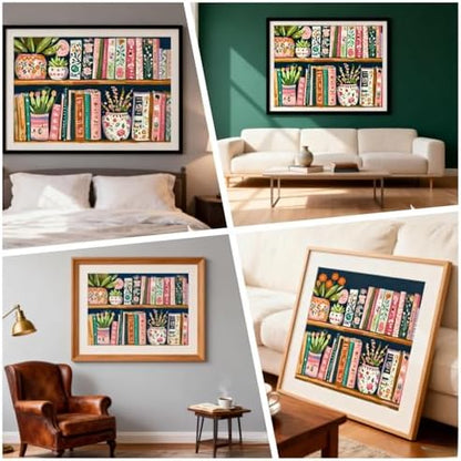 Book Flower Paint by Numbers Kit On Canvas for Adults Beginners 12x16In - Image 2