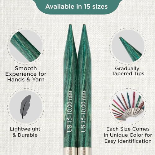 KnitPro Dreamz Interchangeable Circular Needles 4" (10cm) | US Size 15 (10mm) - Image 3