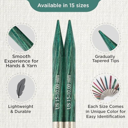 KnitPro Dreamz Interchangeable Circular Needles 4" (10cm) | US Size 15 (10mm) - Image 3