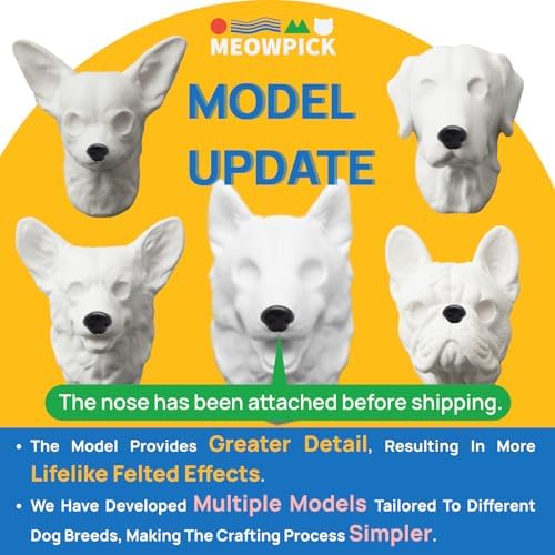 MeowPick Dog Head Needle Felting Kit with Upgraded Breed-Specific Mold - Complete DIY Wool Felting Starter Set for Beginners (Yellow Labrador) - Image 2