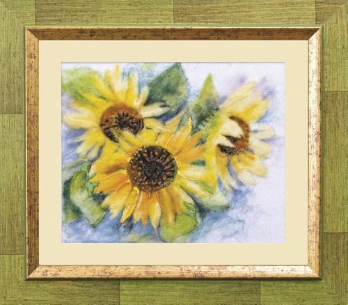 Wizardi Beginner Needle Felting Kit for Adults - Sunny Life. Nature Felting Kit 8.27x6.69 Inches. Felting Tools. Wool Felting Supplies. Felt Crafts. Wool Felt. V-71C Charivna Mit by Wizardi