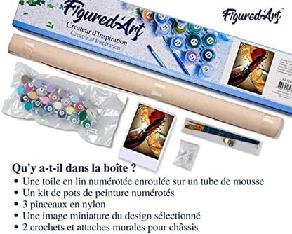 Figured'Art Paint by Numbers for Adults Wine Mix 16"x20" - Craft Art Painting DIY Kit Rolled Canvas Without Frame - Image 5