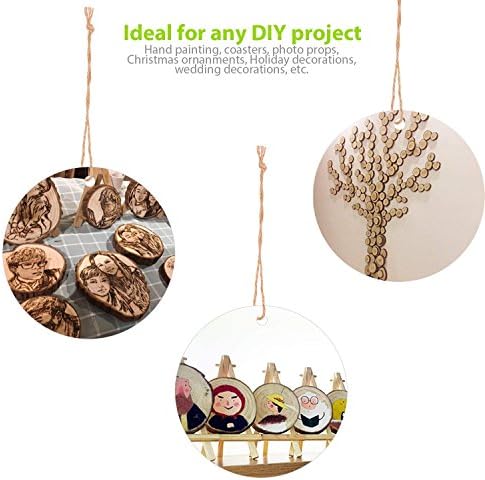 William Craft Unfinished Natural Wood Slices 20 Pcs 2.75-3.1 inch Wood Coaster Pieces Craft Wood kit Circles Crafts Christmas Ornaments DIY Crafts with Bark for Crafts Rustic Wedding Decorationbirch - Image 4