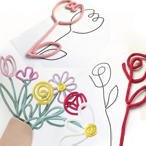 BoFUN Knitted Wire Art Kit for Adults &Teens, Flower Craft Set - Image 4