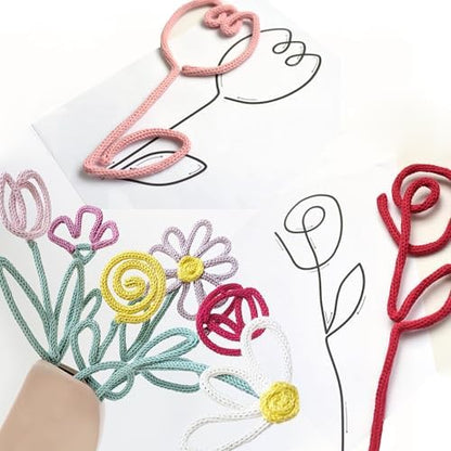 BoFUN Knitted Wire Art Kit for Adults &Teens, Flower Craft Set - Image 4