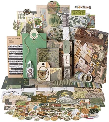 JOYCHOIC Vintage Junk Journal Supplies Aesthetic Journaling Kit, Scrapbook Papers Stickers Large Collection for Bullet Scrapbooking Materials, Planner DIY Arts Craft Collage, Adults by JOYCHOIC