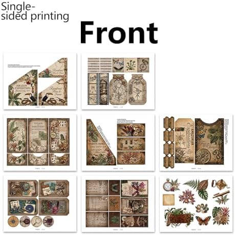 XINPOCUT Autumn Diary Folio Junk Journal Kit,Folio Booklet Craft Kit, Junk Journal Kit, Scrapbooking Supplies, Journaling Decor, Mini Folio Writer Folder Project, Arts & Crafts Gifts - Image 4