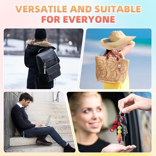 96 Pcs Beadable Keychains Bars bulk - 48 Colorful DIY Metal Beaded Keychain Making Kit + 48 Bags Included, Bead Keychain Supplies,Blank Key Chain, Perfect for Women, Men, Mother's Day, Birthday Gift - Image 6