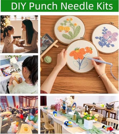Punch Needle Kit for Beginners, Punch Stitching Kit for Adults, Needle Punch Kits for Adults, DIY Embroidery Set Featuring Alpaca Wearing a Headband for Creative Crafts & Gifts - Image 6
