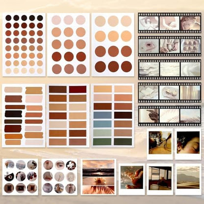 114 Pcs Aesthetic Scrapbook Kit DIY Junk Journaling Supplies, Vintage Style - Image 4