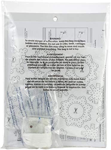 Bucilla Felt Applique Ornament Kit, 16 Piece, Elegant Christmas Snowflakes - Image 3