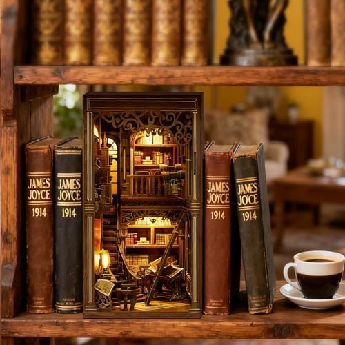 Book Nooks for Adults, DIY Miniature Dollhouse BookNook Kit-Book Collection - Image 6