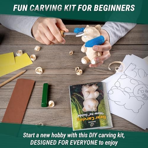 BeaverCraft Wood Carving Kit for Beginners DIY 05 - Whittling Kit with Wood Carving Knife & Basswood Blocks - Hobby Craft for Adults and Teens - Whittling Tools Set for Carvers - Image 2