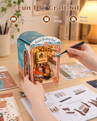 3D Puzzles for Adults - DIY Book Nook Kit Model Building Model Kit - Image 2