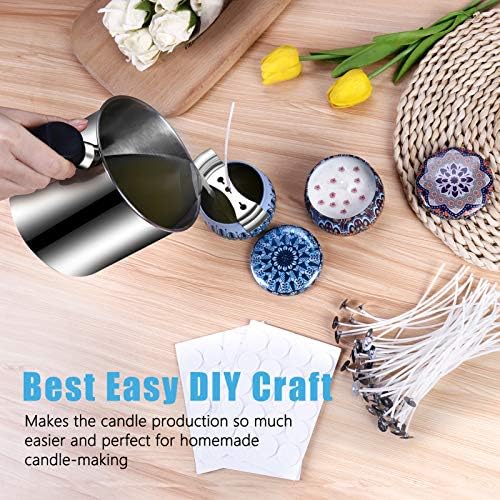 DINGPAI Candle Making Supplies, Candle Make Pouring Pot, Wicks & Soy Wax - Image 5