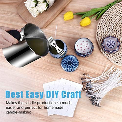 DINGPAI Candle Making Pouring Pot, 44oz Double Boiler Wax Melting Pot - Image 5